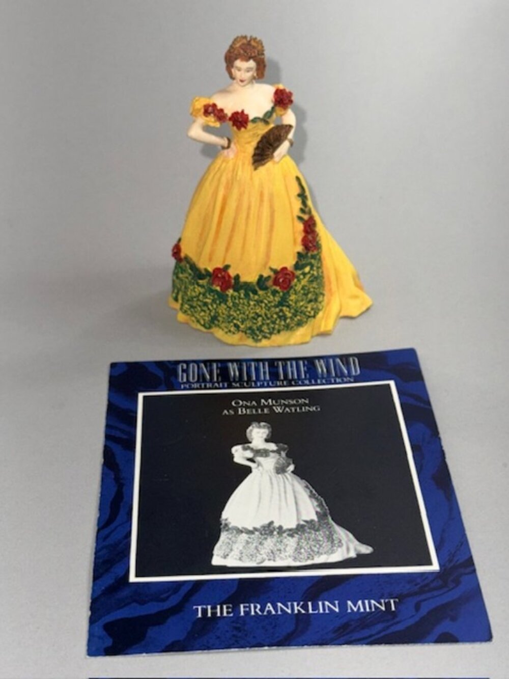 Vintage Franklin Mint Gone With Wind Figurine COA 1990 Selznick Belle Watling